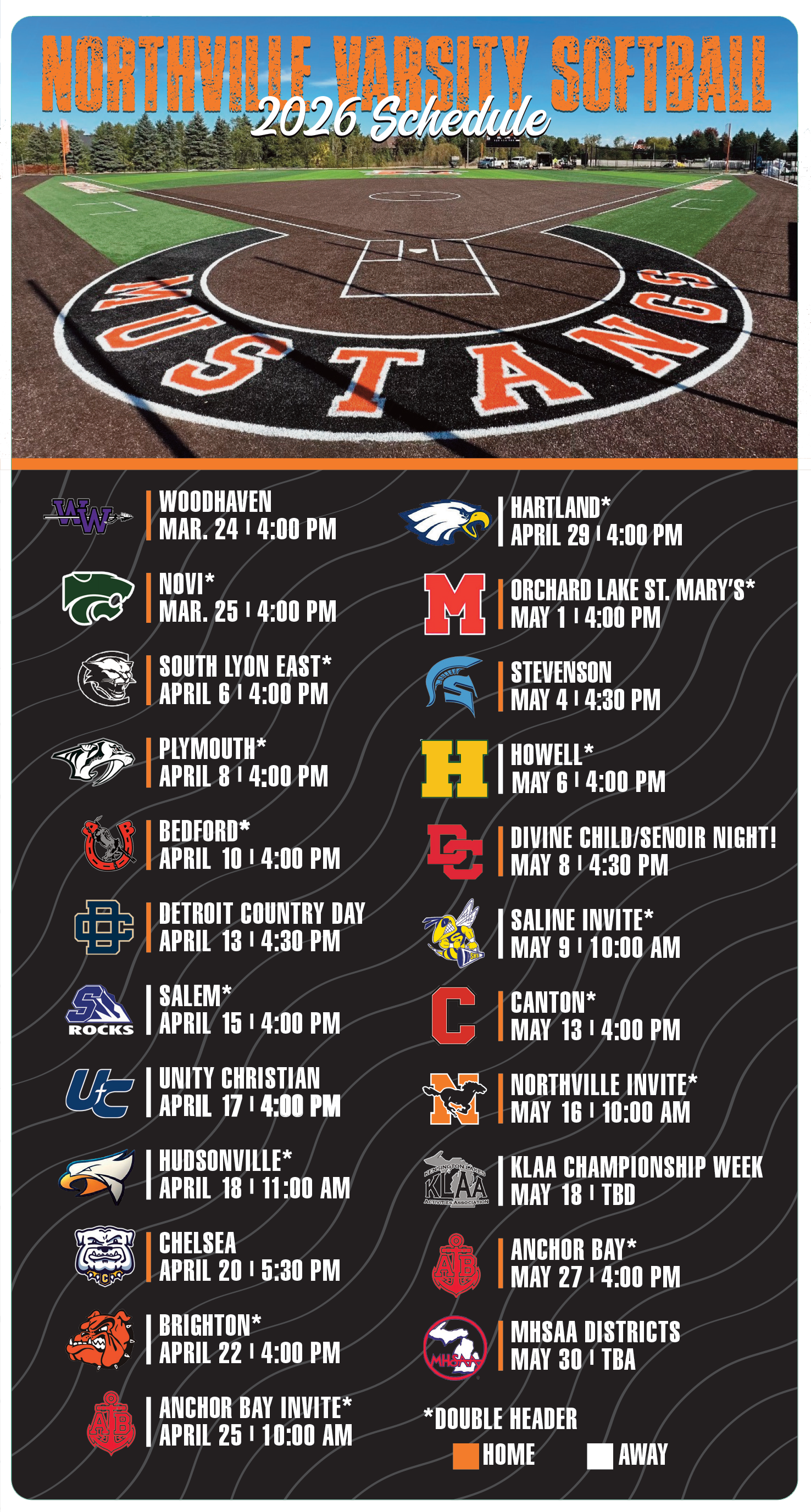 Northville Softball Varsity Schedule-Magnet